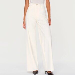 DL1961 Hepburn Wide Leg High Rise Jeans - Eggshell - size 28
